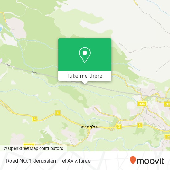 Карта Road NO. 1 Jerusalem-Tel Aviv