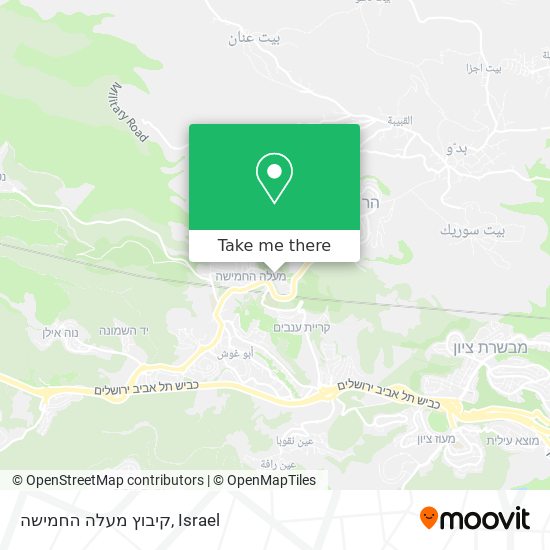 קיבוץ מעלה החמישה map