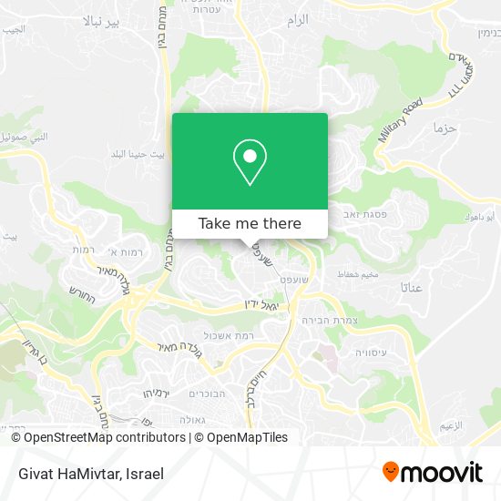 Карта Givat HaMivtar