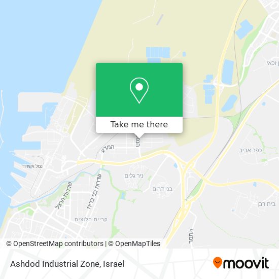 Ashdod Industrial Zone map