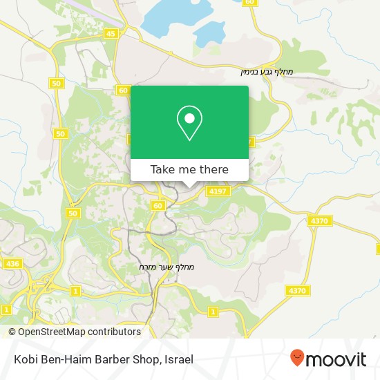 Kobi Ben-Haim Barber Shop map