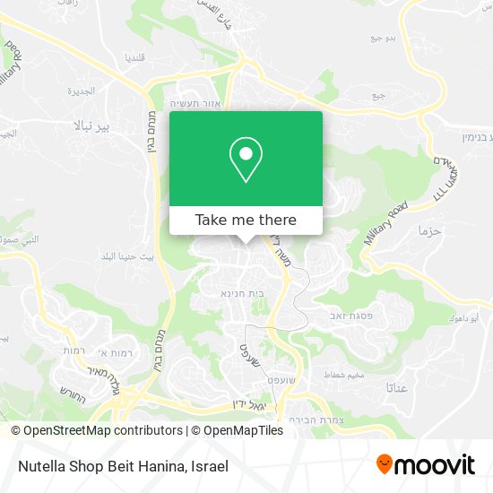 Карта Nutella Shop Beit Hanina