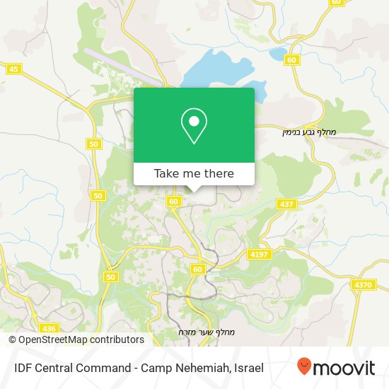 IDF Central Command - Camp Nehemiah map