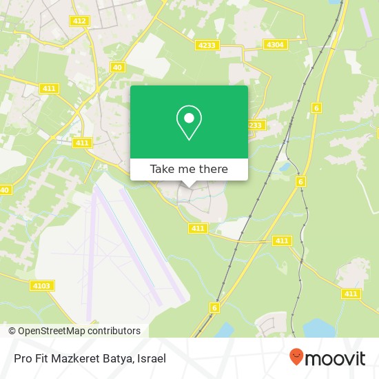 Карта Pro Fit Mazkeret Batya