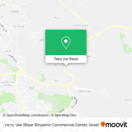 Карта שער בנימין Shaar Binyamin Commercial Center