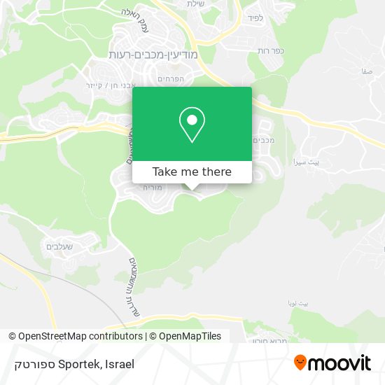 ספורטק Sportek map