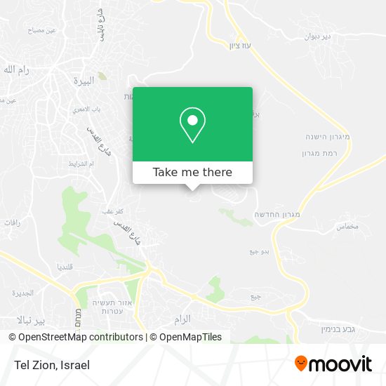 Tel Zion map