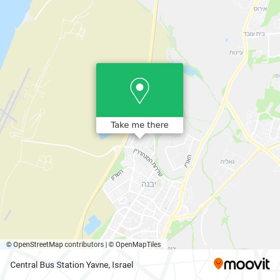 Central Bus Station Yavne map