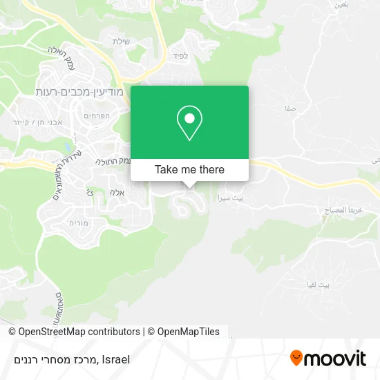 Карта מרכז מסחרי רננים