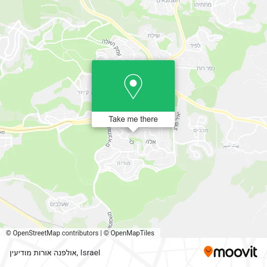 Карта אולפנה אורות מודיעין