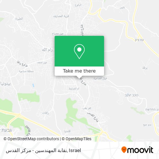 Карта نقابة المهندسين - مركز القدس