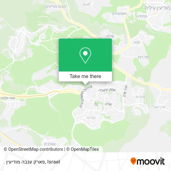 Карта פארק ענבה מודיעין