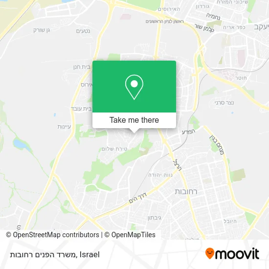 Карта משרד הפנים רחובות