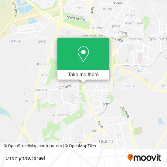 Карта פארק המדע