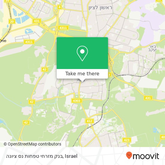 בנק מזרחי טפחות נס ציונה map