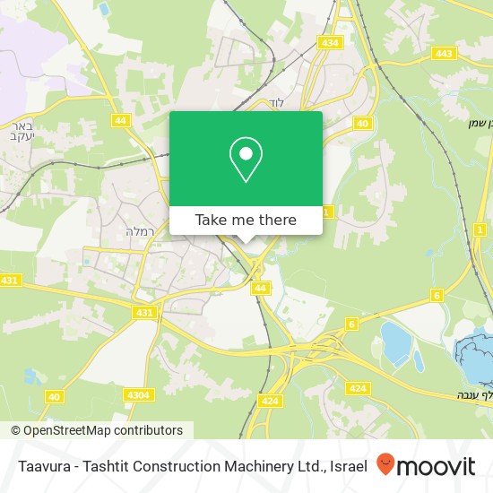 Карта Taavura - Tashtit Construction Machinery Ltd.