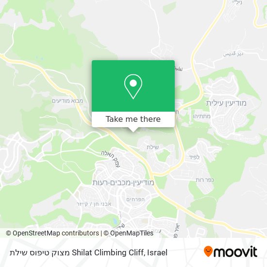 Карта מצוק טיפוס שילת  Shilat Climbing Cliff