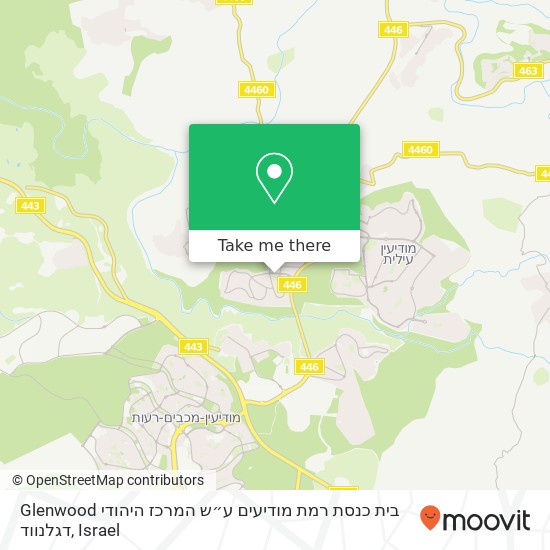 Карта Glenwood בית כנסת רמת מודיעים ע״ש המרכז היהודי דגלנווד