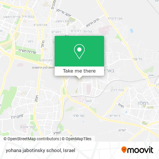 Карта yohana jabotinsky school