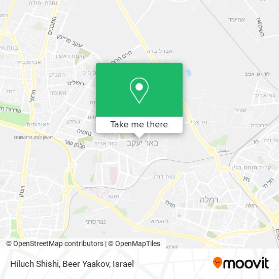Карта Hiluch Shishi, Beer Yaakov
