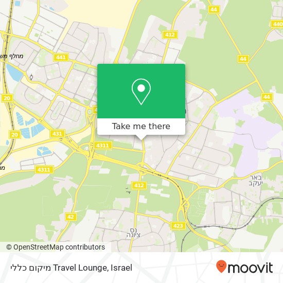 Карта מיקום כללי Travel Lounge