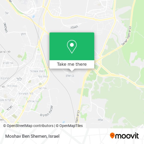 Moshav Ben Shemen map
