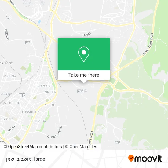 Карта מושב בן שמן