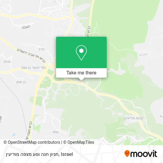 Карта חניון חנה וסע מצפה מודיעין