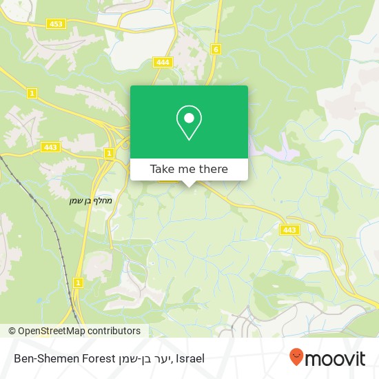 Карта Ben-Shemen Forest יער בן-שמן