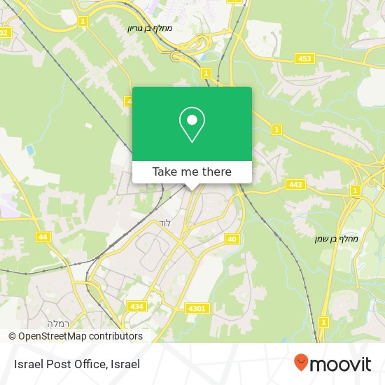 Карта Israel Post Office