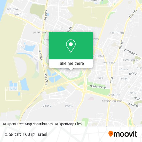 קו 163 לתל אביב map