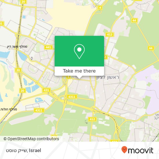 שייק טוסט map