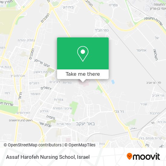 Assaf Harofeh  Nursing School map