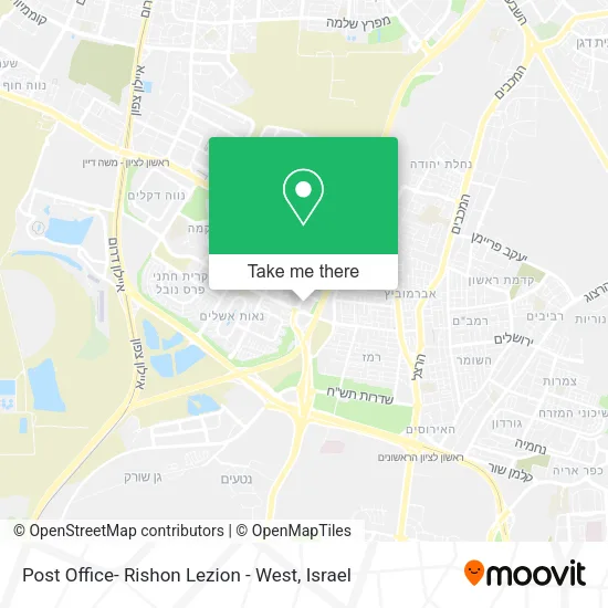 Карта Post Office- Rishon Lezion - West
