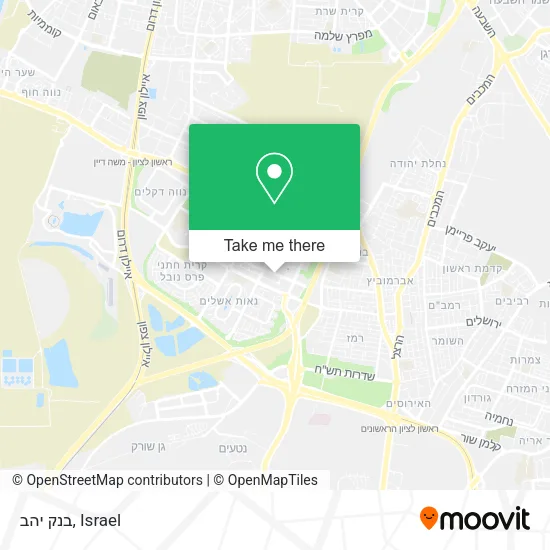 Карта בנק יהב
