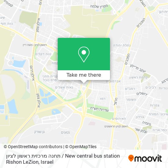 תחנה מרכזית ראשון לציון / New central bus station Rishon LeZion map