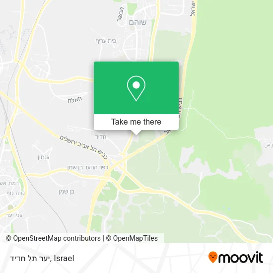 Карта יער תל חדיד