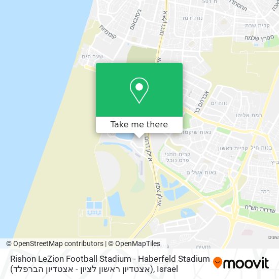 Rishon LeZion Football Stadium - Haberfeld Stadium (אצטדיון ראשון לציון - אצטדיון הברפלד) map