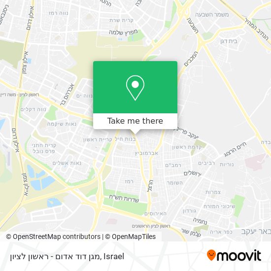 מגן דוד אדום - ראשון לציון map