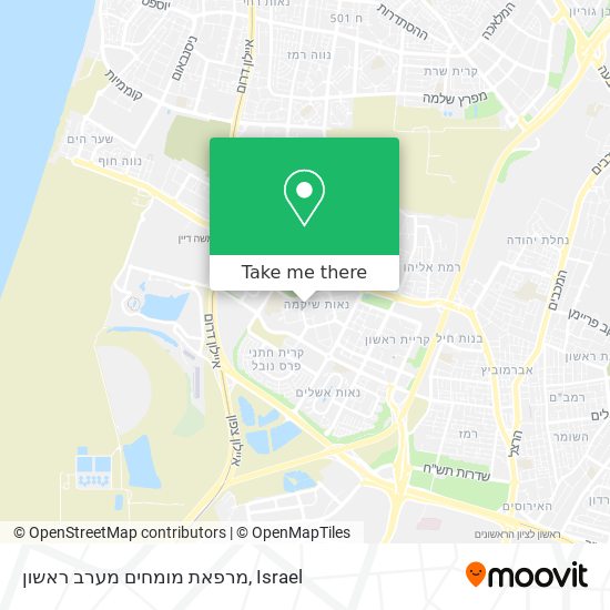 מרפאת מומחים מערב ראשון map