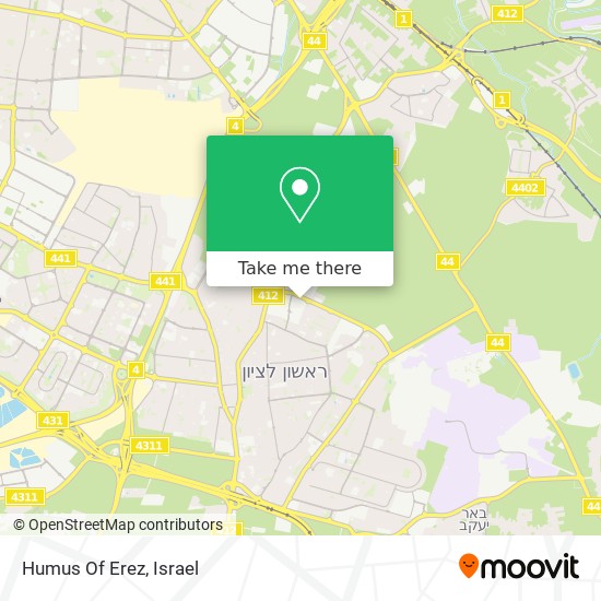 Humus Of Erez map