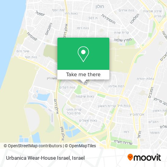 Urbanica Wear-House Israel map