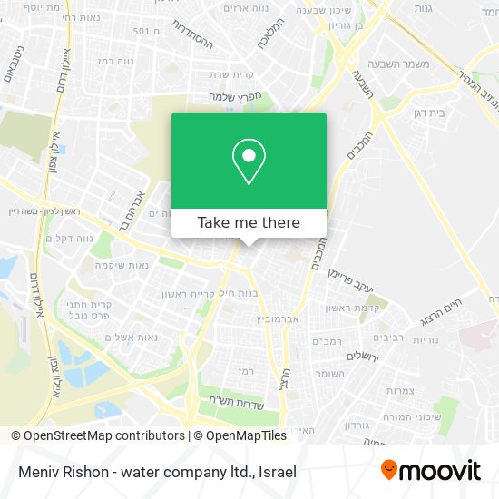 Карта Meniv Rishon - water company ltd.