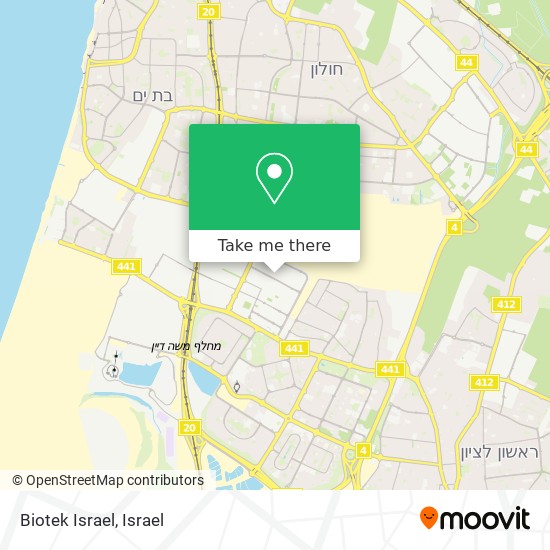 Карта Biotek Israel