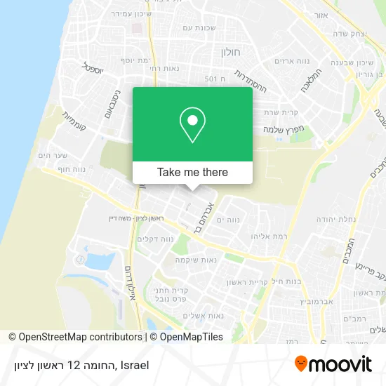 Карта החומה 12 ראשון לציון