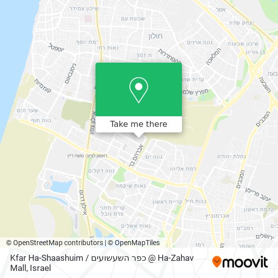 Kfar Ha-Shaashuim / כפר השעשועים @ Ha-Zahav Mall map