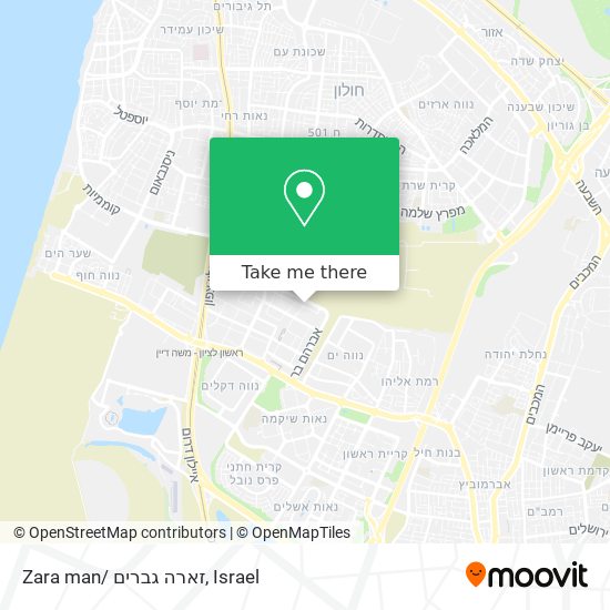 Карта Zara man/ זארה גברים