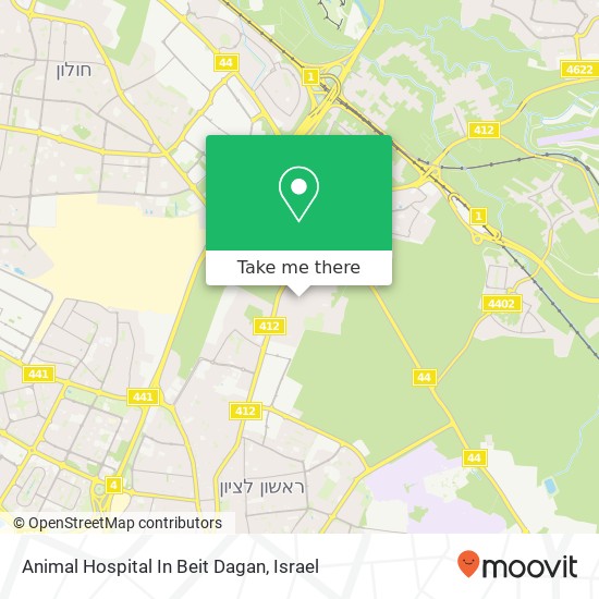 Animal Hospital In Beit Dagan map