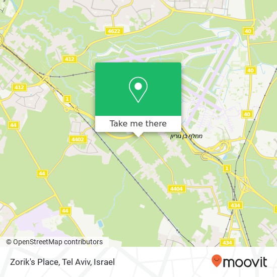 Zorik's Place, Tel Aviv map