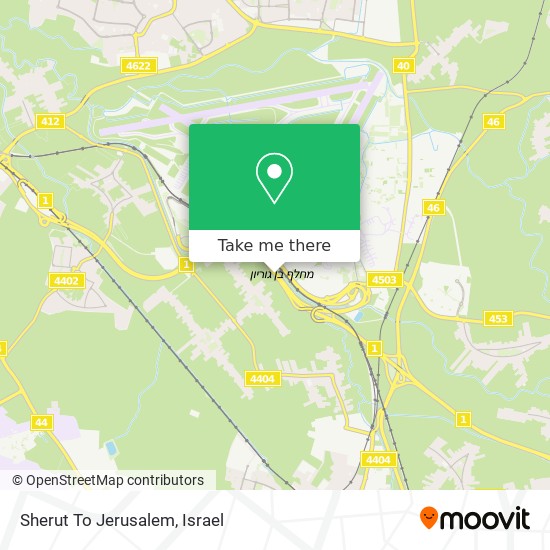 Sherut To Jerusalem map